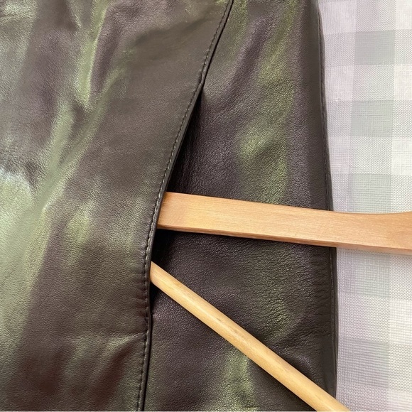 GENUINE black leather vest zip up bikercore riding clothing sleeveless size 6 - Picture 6 of 13